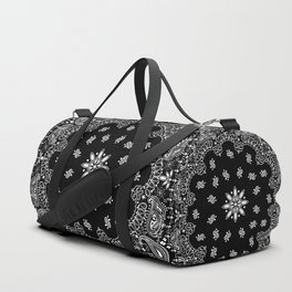 black and white bandana pattern Duffle Bag