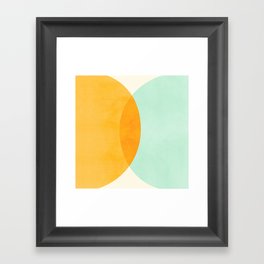 Spring Eclipse Abstract Shapes Series Framed Art Print