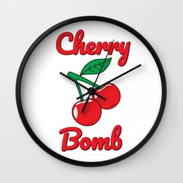 Cherry Bomb Retro Vintage Old Style Design Wall Clock | Tiedye, Boys, Derby, Disco, Girls, Shirt, 70S, Vintage, Graphicdesign, Joanjett 