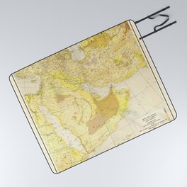 Middle East Map (1955) Picnic Blanket