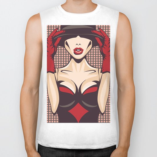 Pop Up Girl Biker Tank