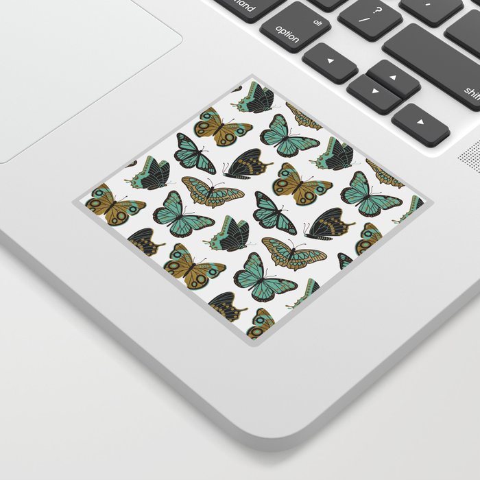 Texas Butterflies – Mint and Gold Sticker