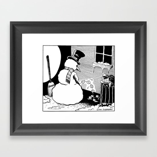 SNOWMAN Framed Art Print