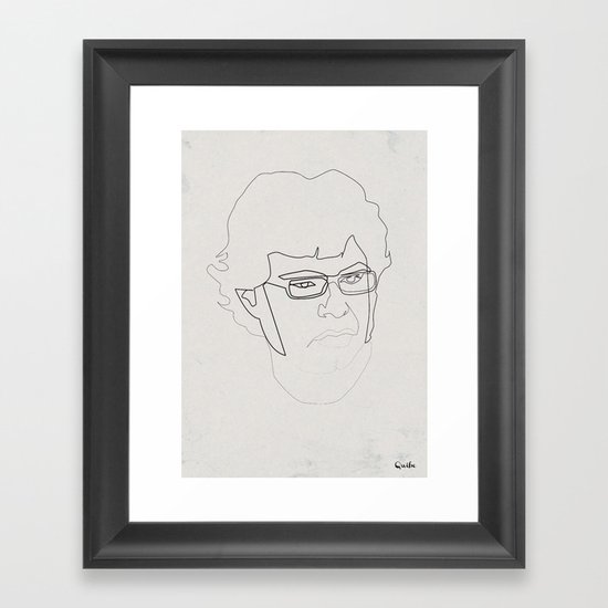 One Line Jemaine Clement 5Flight of the Conchords Framed Art Print