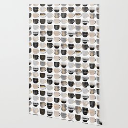 Pretty Coffe Cups 3 - White Wallpaper