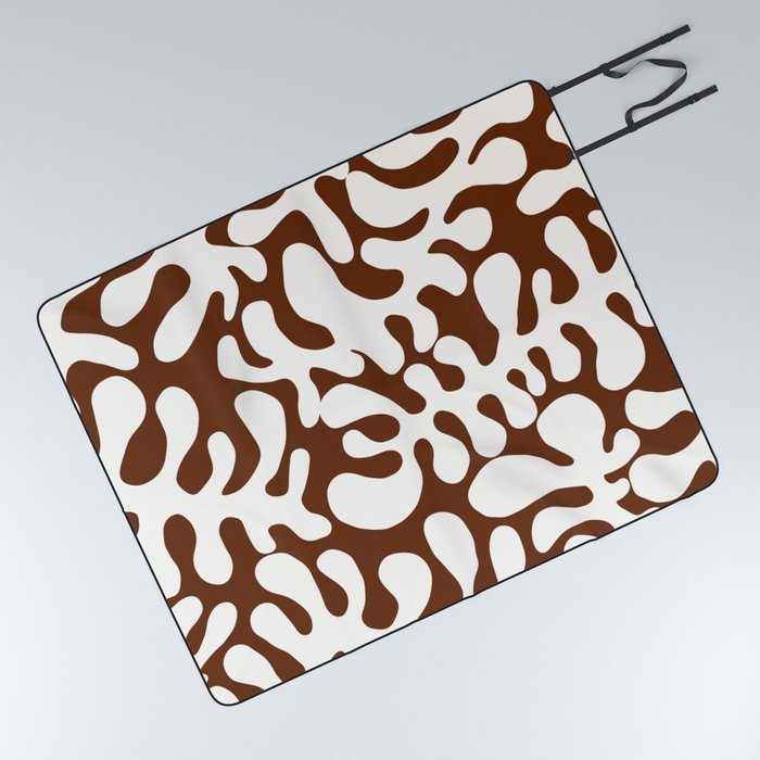 White Matisse cut outs seaweed pattern 8 Picnic Blanket