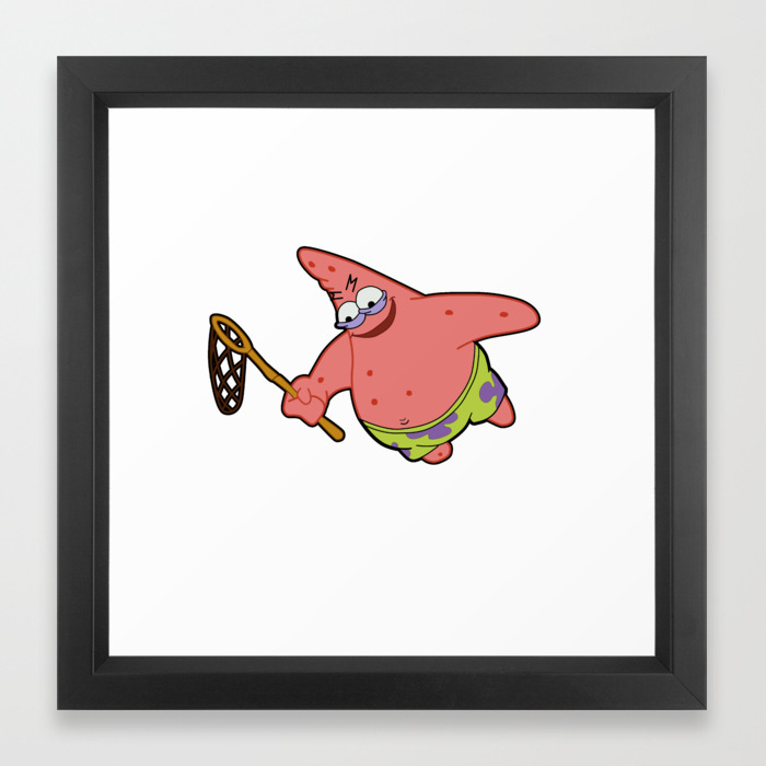 Savage Patrick Star Meme Evil Angry Spongebob Squarepants Framed Art Print By Pockying Society6