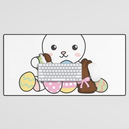 Sweet Bunny At Easter With Easter Sweets Bunnies Desk Mat