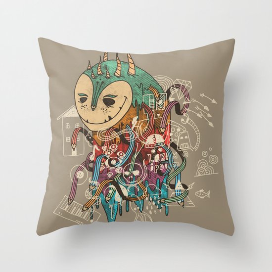 The Doodler Throw Pillow