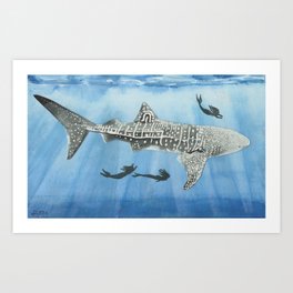 Whale Shark Art Prints For Any Decor Style Society6