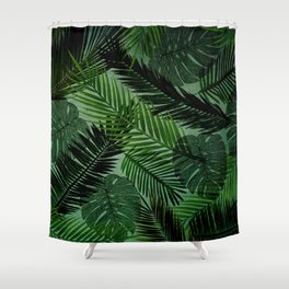 Green Foliage Shower Curtain