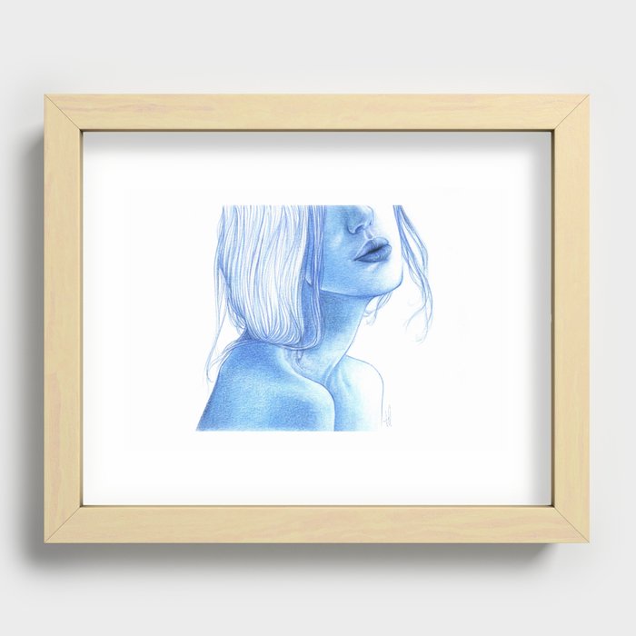 Blue skin Recessed Framed Print