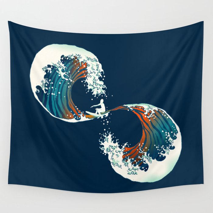 The Wave is forever Wall Tapestry