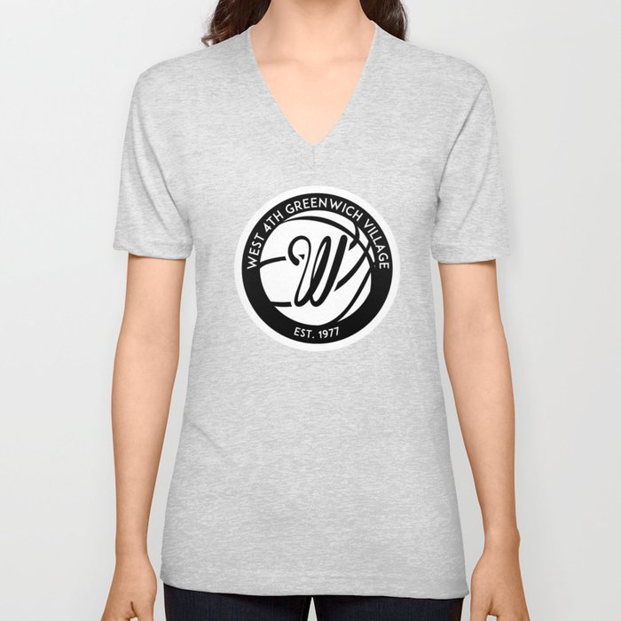 West 4th "The Cage", Greenwich Village, New York City Basketball V Neck T Shirt