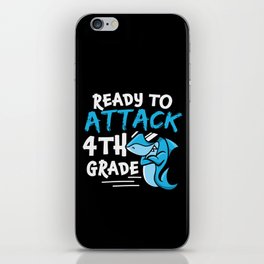 Ready To Attack 4th Grade Shark iPhone Skin