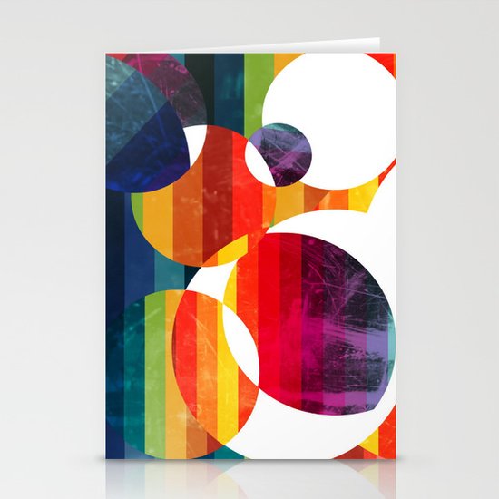 Abstract rainbow Stationery Cards
