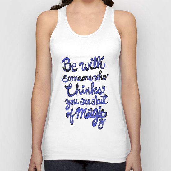 Be With Someone Blue Unisex Tank Top