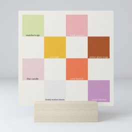 checker colors Mini Art Print
