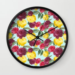 Roses Medley Wall Clock
