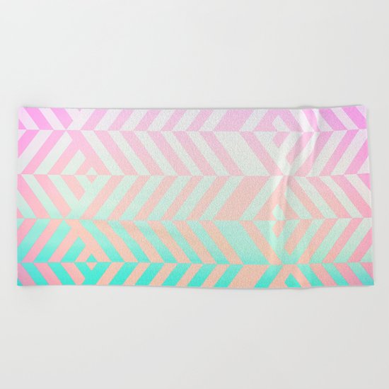 Chevron pattern Beach Towel
