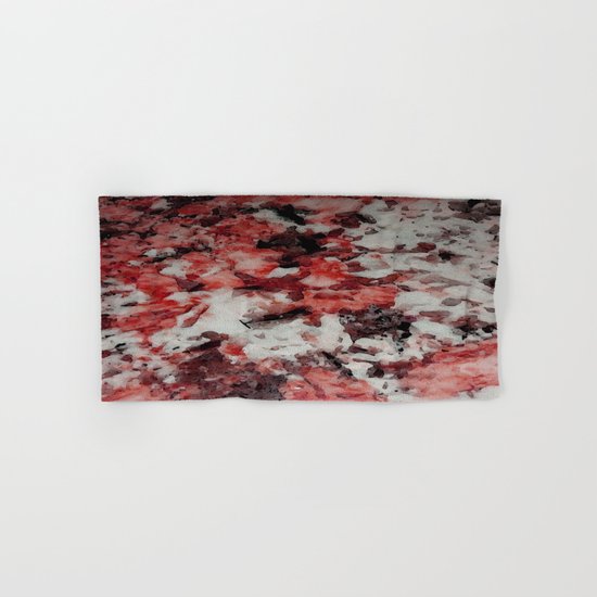 The Faces in the Ruby Red Snow Hand & Bath Towel