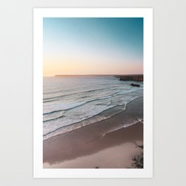 Sunset Beach Print, Sagres Portugal, Printable Photography, Landscape Poster, Waves, Sea Poster Art Print