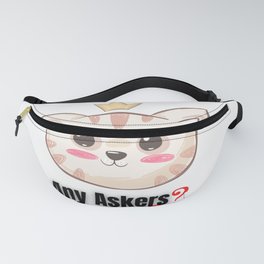 Any askers? | anyaskers? | Twitch emote | Youtube lover | Gifts for him | Gifts for her Fanny Pack