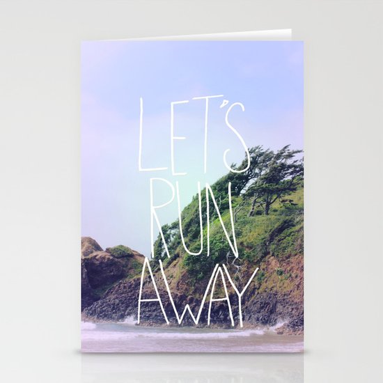 Let's Run Away: Cannon Beach, Oregon Stationery Cards