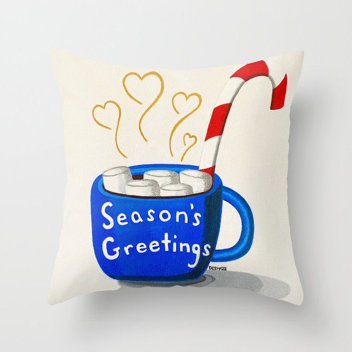 Season's Greetings Throw Pillow