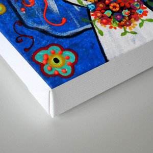 Mexican Folk Art Wedding Painting Canvas Print By Prisarts Society6