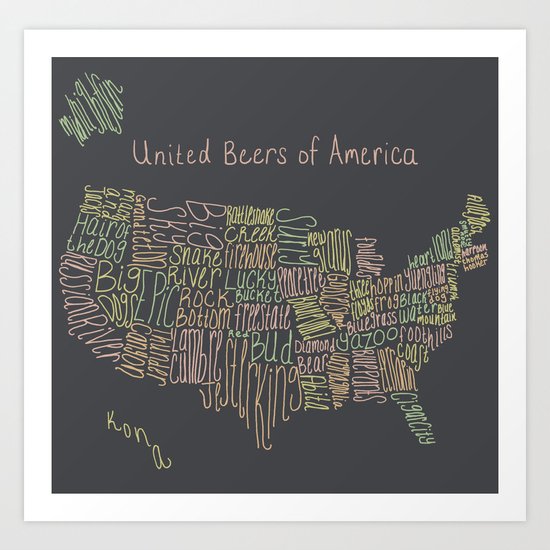 United Beers of America Art Print