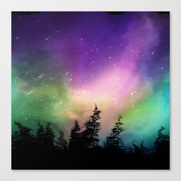 Aurora Borealis Night Sky Canvas Print