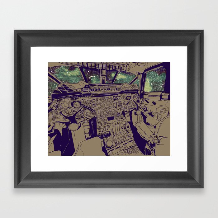 SpaceJet (Color) Framed Art Print