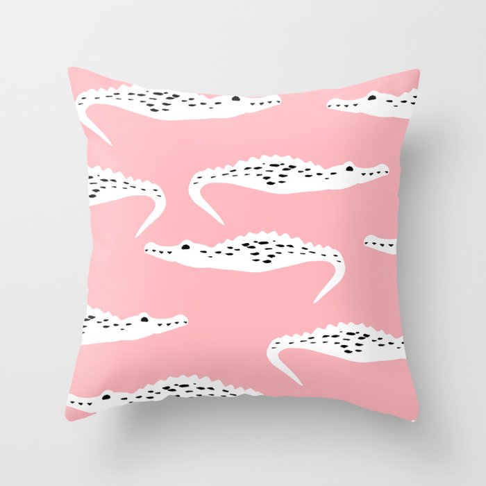 Crocodile Pattern Throw Pillow
