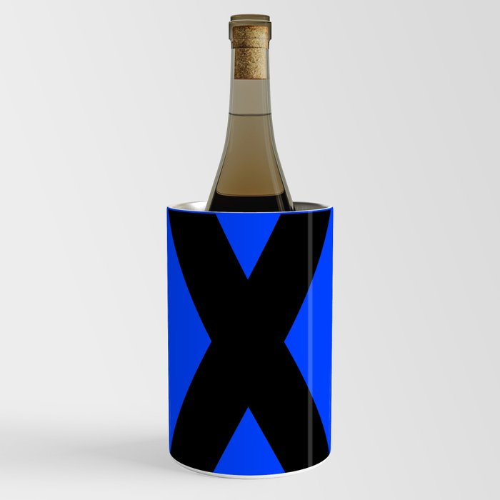 letter X (Black & Blue) Wine Chiller