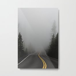 The Eerie Road Path (Color) Metal Print