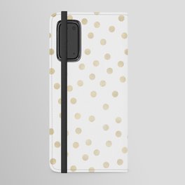 Stylish Gold Polka Dots Android Wallet Case