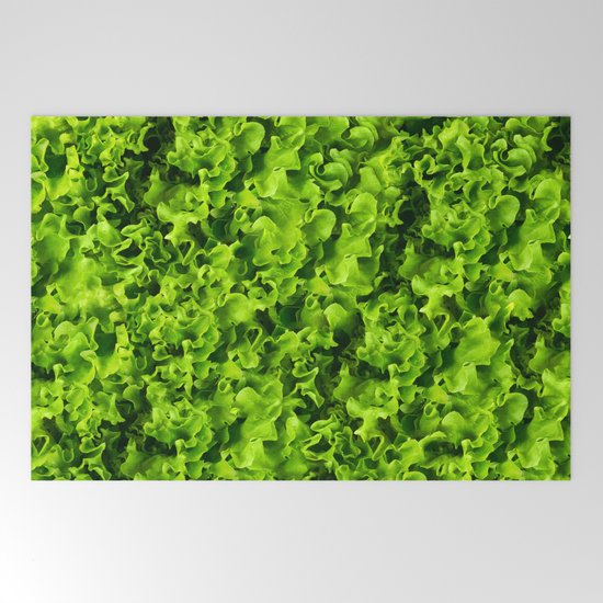 Green Salad Leaves Welcome Mat By Jirkasvetlik Society6