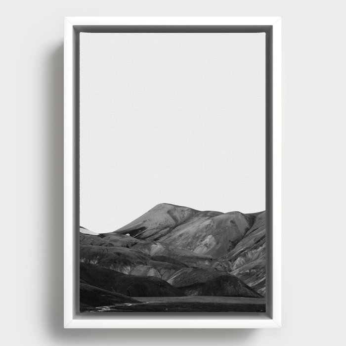 Mountain Range, Minimalist Art, Mountain Framed Canvas