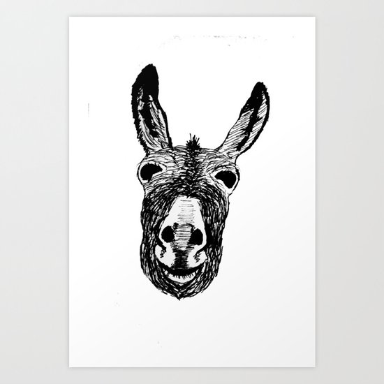 Wonky Donkey Art Print