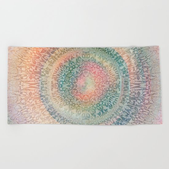 Pastel Mandala Beach Towel