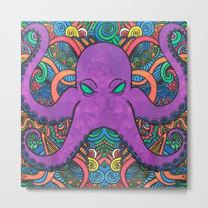 Octopus Color Metal Print