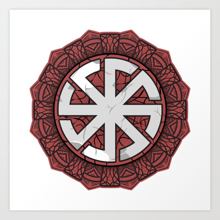 Pagan Sun symbol Art Print