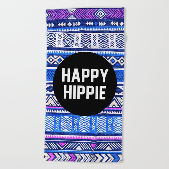 Happy hippie Beach Towel