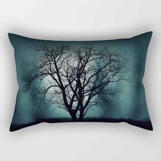 Black Tree Rectangular Pillow