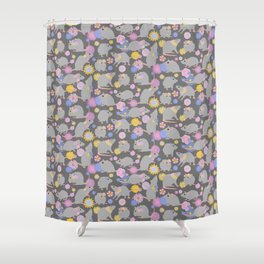 Rats and Flowers Shower Curtain