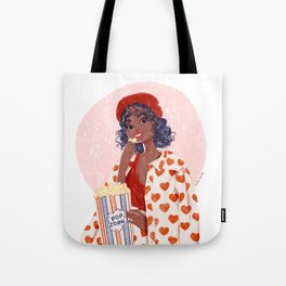 Pop-corn and heart jacket Tote Bag