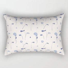 Blue Floral pattern Rectangular Pillow