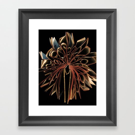 Book Flower Framed Art Print