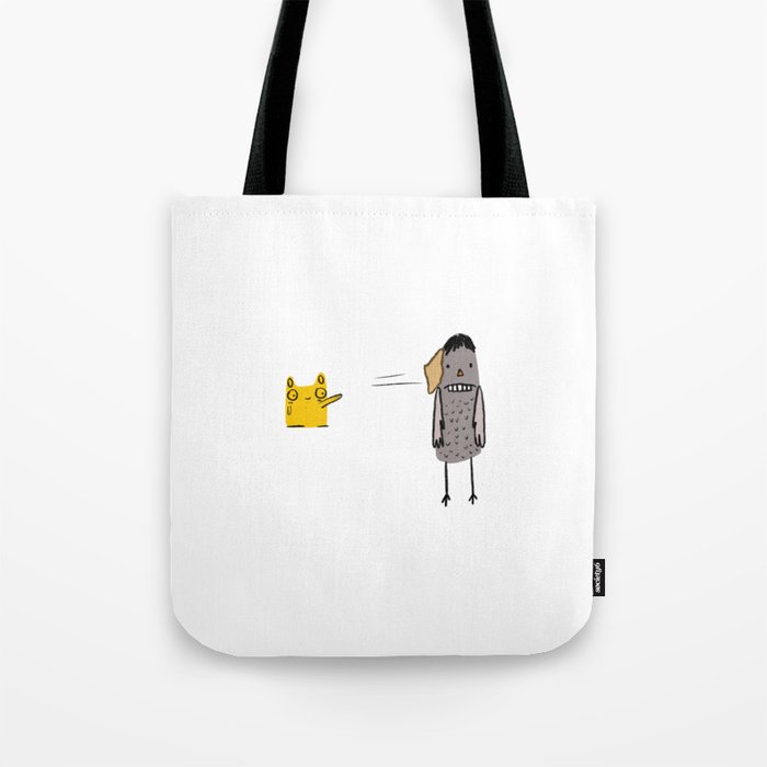 Pigeon and Friend: Bread Tote Bag